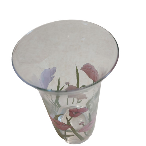 Blumenvase aus glas bunt - blumenvase, bunt.