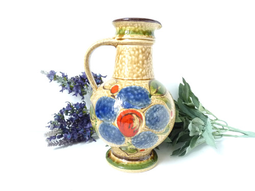 Vintage majolika keramik - vintage, vase