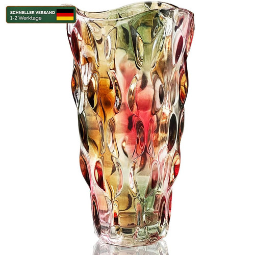 Blumenvase groß hoch bunt - hoch,