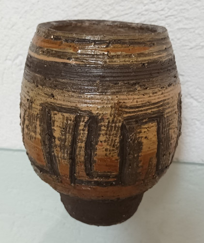 Rustikale kleine vase steingut - kleine,