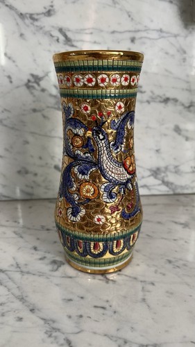 Bunt emaillierte vase - emaillierte,