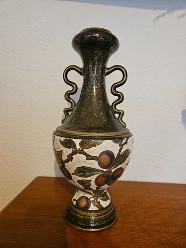 Florale vase amphore bemalt - amphore,
