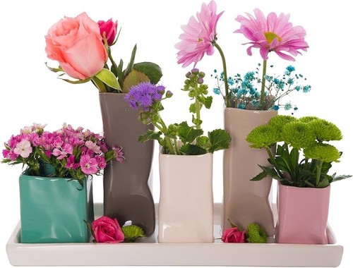 Blumenvase vasenset eckigen - blumenvase,