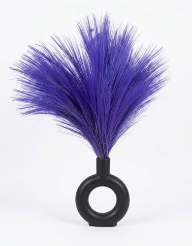 Keramikvase schwarz mit bunten