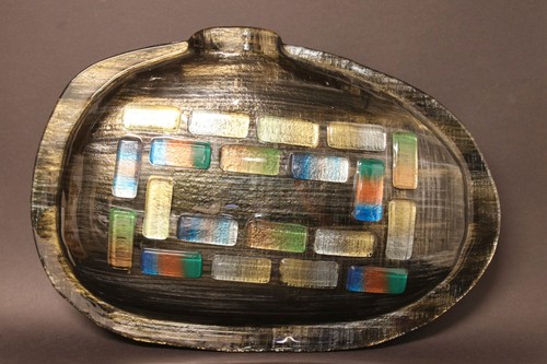 Glasvase bunt mosaikdesign - bunt,