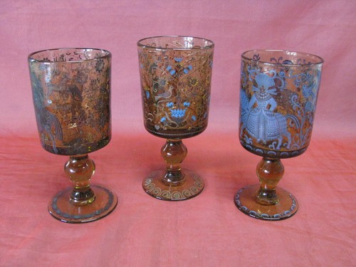 3er set alfred taube kelche - set,