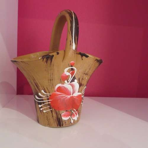 Vase klein henkel korb - korb, bunt