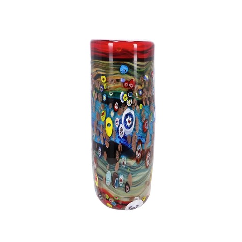 Vase bunt glas geblasen - vase,