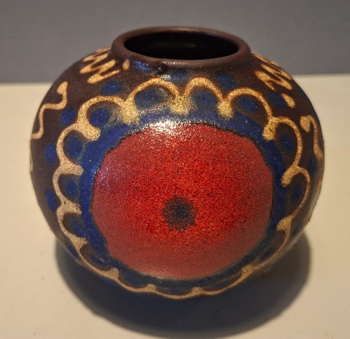Silberdistel vase 60er keramik - silberdistel,