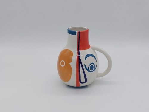 Vase krug gesicht aus keramik - vase/,