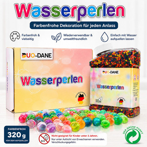 Bunte wasserperlen 320g - bunte,