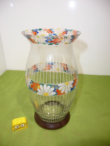 Alte bemalte glasvase bunte - alte,
