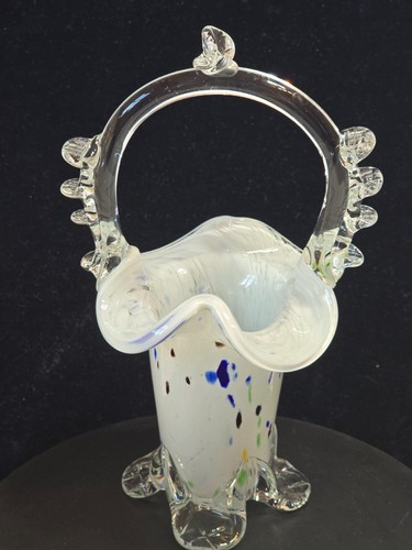 Vintage kunstglas henkelkörbe - vintage,