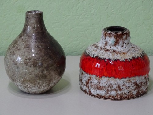Vasen keramik rot bunt und - keramik, rot-bunt