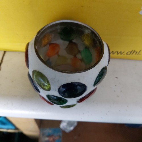 Vintag teelichter buntglas - vintag,