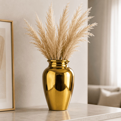 Keramik vase gold cm - keramik, 33
