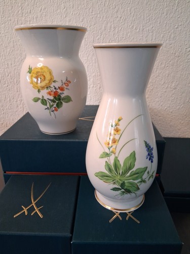 Meissen vasen bunte blumen - vasen,