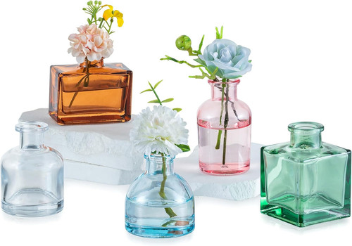 Mini glasvasen set - mini, bunte